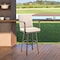Armen Living Don 30" Outdoor Patio Swivel Bar Stool in Brown Aluminum with Cushions 840254332492 - alternate 8